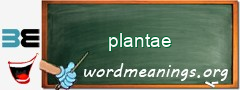 WordMeaning blackboard for plantae